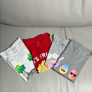 Bundle:Colorful Graphic T-Shirts Set
